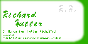 richard hutter business card